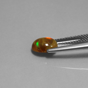 0,95 ctw natürlicher mehrfarbiger Schokoladenopal, Transparent, Transparent / Lichtdurchlässig