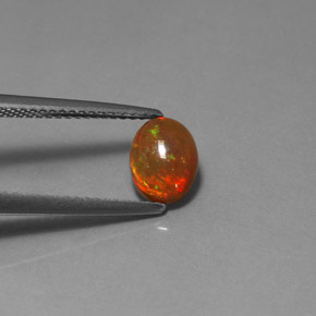 0,82 ctw natürlicher mehrfarbiger Schokoladenopal, Transparent, Transparent / Lichtdurchlässig