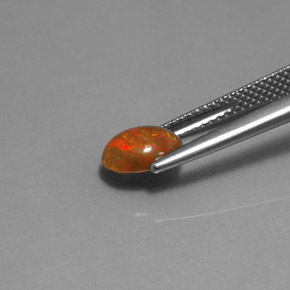0,82 ctw natürlicher mehrfarbiger Schokoladenopal, Transparent, Transparent / Lichtdurchlässig