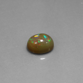 1,03 ctw natürlicher mehrfarbiger Schokoladenopal, Transparent, Transparent / Lichtdurchlässig