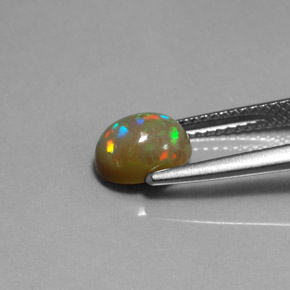 1,03 ctw natürlicher mehrfarbiger Schokoladenopal, Transparent, Transparent / Lichtdurchlässig