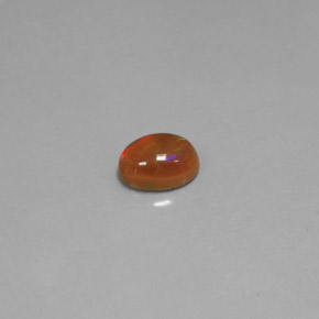 0,63 ctw natürlicher mehrfarbiger Schokoladenopal, Transparent, Transparent / Lichtdurchlässig