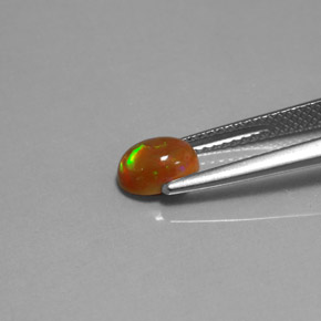 0,63 ctw natürlicher mehrfarbiger Schokoladenopal, Transparent, Transparent / Lichtdurchlässig