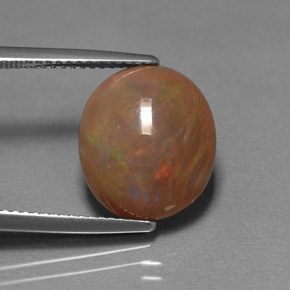 6,46 ctw natürlicher mehrfarbiger Schokoladenopal, Transparent, Transparent / Lichtdurchlässig