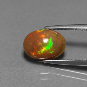 1,30 ctw natürlicher mehrfarbiger Schokoladenopal, Transparent, Transparent / Lichtdurchlässig