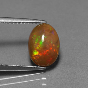 1,30 ctw natürlicher mehrfarbiger Schokoladenopal, Transparent, Transparent / Lichtdurchlässig