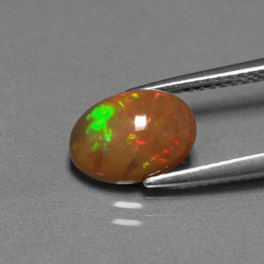 1,30 ctw natürlicher mehrfarbiger Schokoladenopal, Transparent, Transparent / Lichtdurchlässig