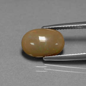 2,59 ctw natürlicher mehrfarbiger Schokoladenopal, Oval Schliff, Lichtundurchlässig