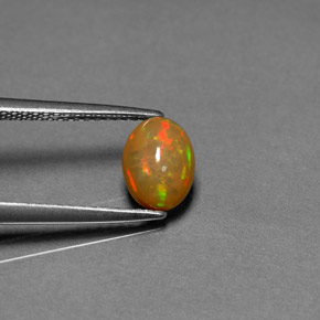 0,68 ctw natürlicher mehrfarbiger Schokoladenopal, Transparent, Transparent / Lichtdurchlässig
