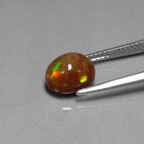2,17 ctw natürlicher mehrfarbiger Schokoladenopal, Transparent, Transparent / Lichtdurchlässig