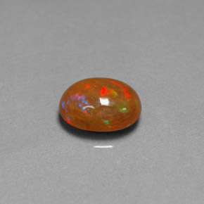 2,03 ctw natürlicher mehrfarbiger Schokoladenopal, Transparent, Transparent / Lichtdurchlässig