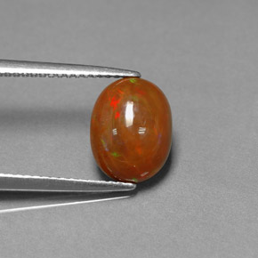 2,03 ctw natürlicher mehrfarbiger Schokoladenopal, Transparent, Transparent / Lichtdurchlässig