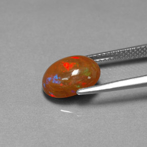 2,03 ctw natürlicher mehrfarbiger Schokoladenopal, Transparent, Transparent / Lichtdurchlässig
