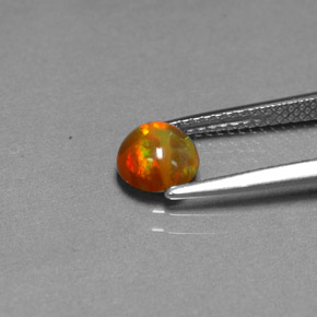 0,60 ctw natürlicher mehrfarbiger Schokoladenopal, Transparent, Transparent / Lichtdurchlässig