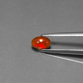 0,34 ctw natürlicher mehrfarbiger Schokoladenopal, Transparent, Transparent / Lichtdurchlässig