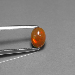 0,62 ctw natürlicher mehrfarbiger Schokoladenopal, Transparent, Transparent / Lichtdurchlässig