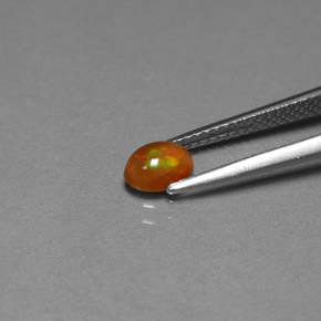 0,40 ctw natürlicher mehrfarbiger Schokoladenopal, Transparent, Transparent / Lichtdurchlässig