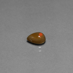 0,46 ctw natürlicher mehrfarbiger Schokoladenopal, Birnenform, Lichtundurchlässig