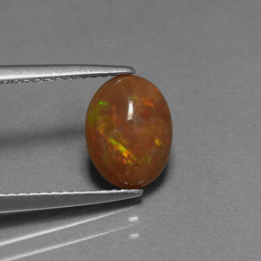 0,83 ctw natürlicher mehrfarbiger Schokoladenopal, Oval Schliff, Lichtundurchlässig