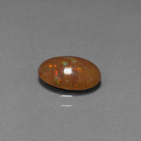 0,83 ctw natürlicher mehrfarbiger Schokoladenopal, Oval Schliff, Lichtundurchlässig