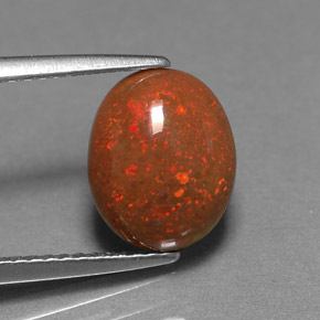 9,17 ctw natürlicher Mehrfarbig Schokoladenopal, Oval Schliff, Lichtundurchlässig