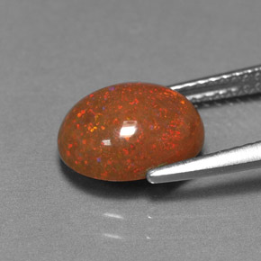 9,17 ctw natürlicher Mehrfarbig Schokoladenopal, Oval Schliff, Lichtundurchlässig