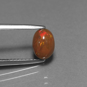 9,17 ctw natürlicher Mehrfarbig Schokoladenopal, Oval Schliff, Lichtundurchlässig