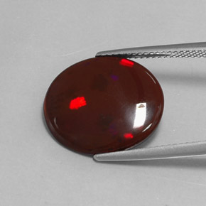 4,41 ctw natürlicher brauner Schokoladenopal, Oval Schliff, Lichtundurchlässig