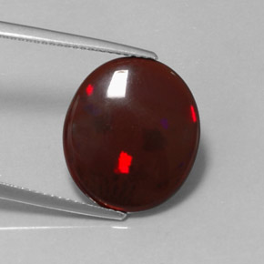 4,41 ctw natürlicher brauner Schokoladenopal, Oval Schliff, Lichtundurchlässig