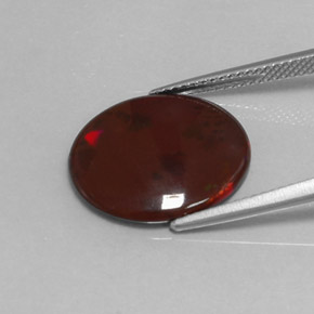 4,41 ctw natürlicher brauner Schokoladenopal, Oval Schliff, Lichtundurchlässig
