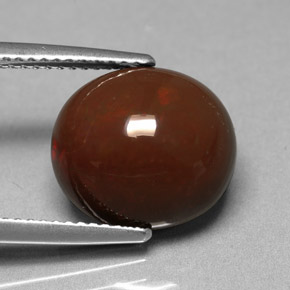 9,17 ctw natürlicher Mehrfarbig Schokoladenopal, Oval Schliff, Lichtundurchlässig