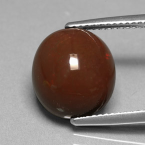 9,17 ctw natürlicher Mehrfarbig Schokoladenopal, Oval Schliff, Lichtundurchlässig
