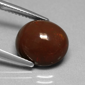 9,17 ctw natürlicher Mehrfarbig Schokoladenopal, Oval Schliff, Lichtundurchlässig