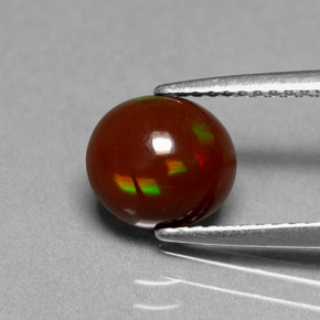 9,17 ctw natürlicher Mehrfarbig Schokoladenopal, Oval Schliff, Lichtundurchlässig