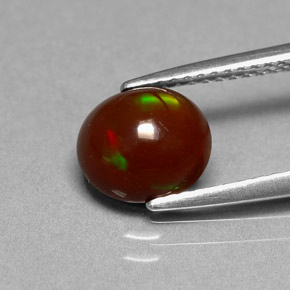 9,17 ctw natürlicher Mehrfarbig Schokoladenopal, Oval Schliff, Lichtundurchlässig