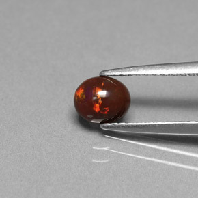 9,17 ctw natürlicher Mehrfarbig Schokoladenopal, Oval Schliff, Lichtundurchlässig