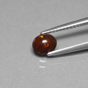 9,17 ctw natürlicher Mehrfarbig Schokoladenopal, Oval Schliff, Lichtundurchlässig