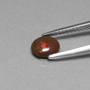 9,17 ctw natürlicher Mehrfarbig Schokoladenopal, Oval Schliff, Lichtundurchlässig
