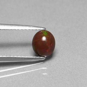 0,44 ctw natürlicher mehrfarbiger Schokoladenopal, Oval Schliff, Lichtundurchlässig