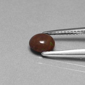 9,17 ctw natürlicher Mehrfarbig Schokoladenopal, Oval Schliff, Lichtundurchlässig