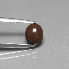 9,17 ctw natürlicher Mehrfarbig Schokoladenopal, Oval Schliff, Lichtundurchlässig