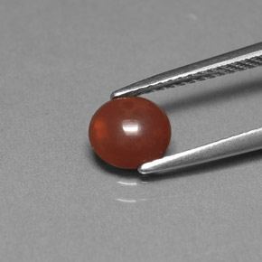 0,36 ctw natürlicher mehrfarbiger Schokoladenopal, Oval Schliff, Lichtundurchlässig