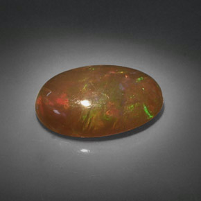 5,32 ctw natürlicher mehrfarbiger Schokoladenopal, Oval Schliff, Lichtundurchlässig