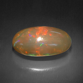 10,52 ctw natürlicher mehrfarbiger Schokoladenopal, Oval Schliff, Lichtundurchlässig