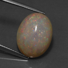 5,59 ctw natürlicher mehrfarbiger Schokoladenopal, Oval Schliff, Lichtundurchlässig