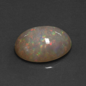 5,59 ctw natürlicher mehrfarbiger Schokoladenopal, Oval Schliff, Lichtundurchlässig