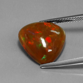 5,36 ctw natürlicher mehrfarbiger Schokoladenopal, Transparent, Transparent / Lichtdurchlässig