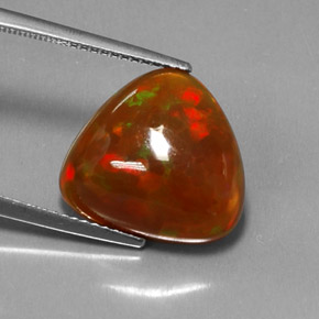 5,36 ctw natürlicher mehrfarbiger Schokoladenopal, Transparent, Transparent / Lichtdurchlässig