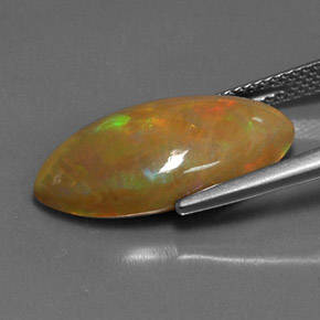 5,99 ctw natürlicher mehrfarbiger Schokoladenopal, Marquise, Lichtundurchlässig