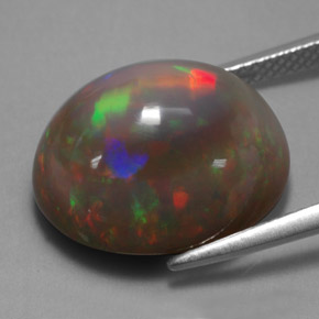 9,17 ctw natürlicher Mehrfarbig Schokoladenopal, Oval Schliff, Lichtundurchlässig